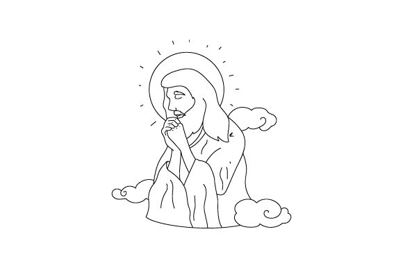 Jesus Praying Coloring Page: An Embroidery Design Review