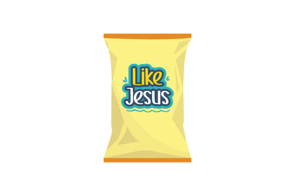 Like Jesus Chip Bag: A Religious Graphic Design Asset for Crafts