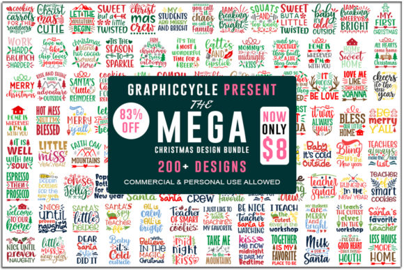 The Mega Christmas SVG Design Bundle