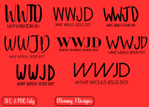 WWJD - 23 Styles: Graphics & Crafts for Branding